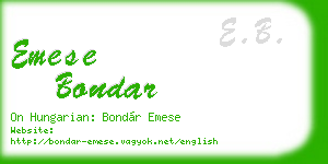 emese bondar business card