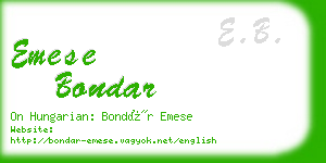 emese bondar business card